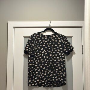 Madewell Silk Daisy Shirt | Small